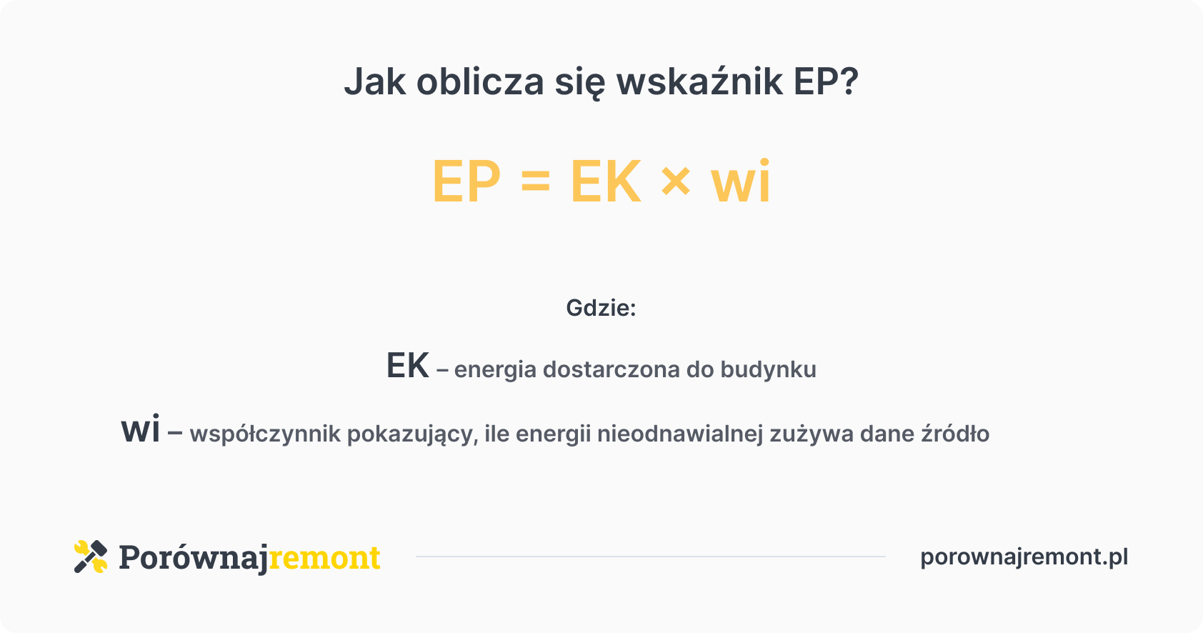 Jak oblicza się wskaźnik EP?